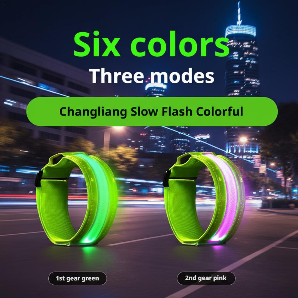 Cycling Visibility Gear - LED 반사 완장 안전 스트랩 높은