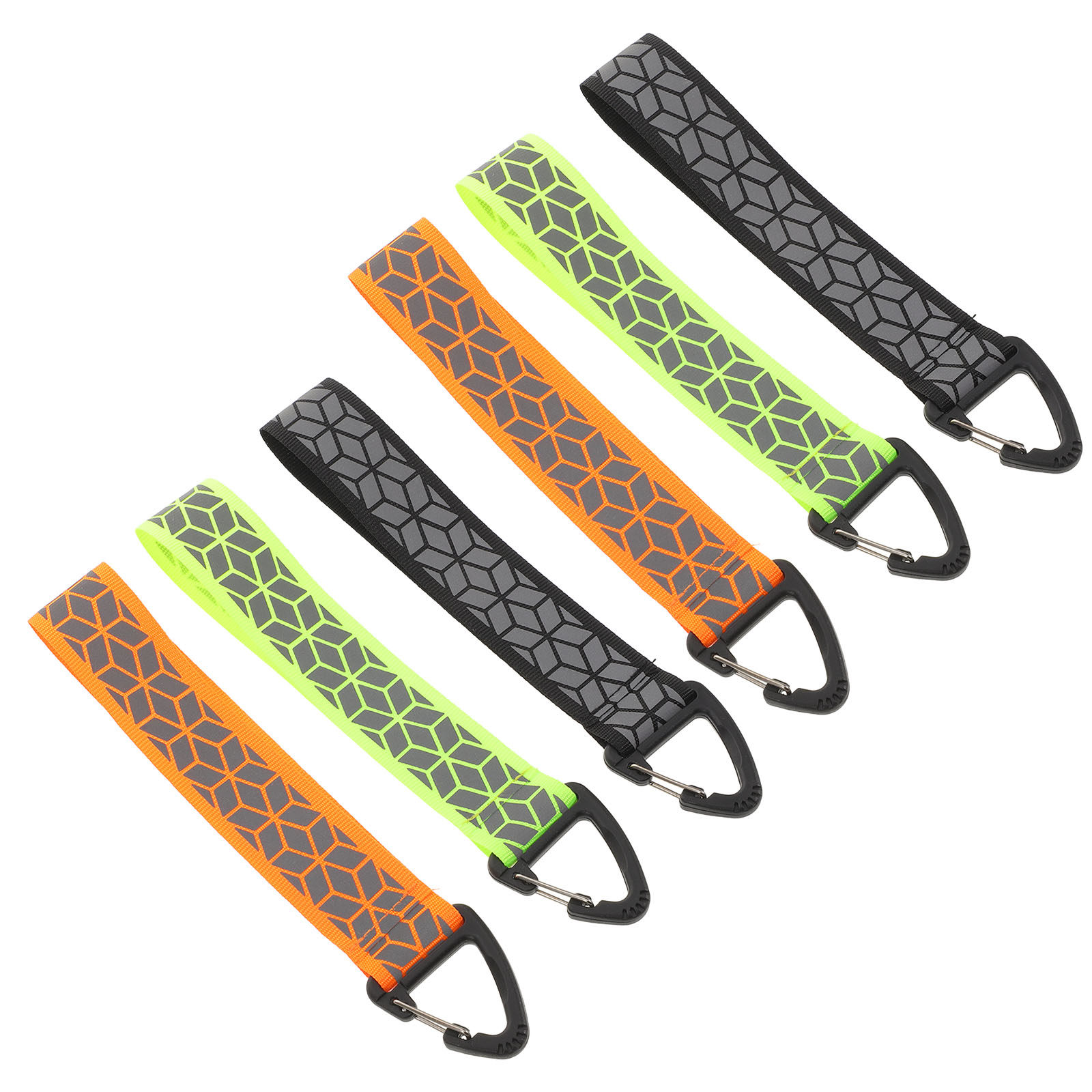 Cycling Visibility Gear - 6Pcs 반사 키체인 높은 가시성 안전