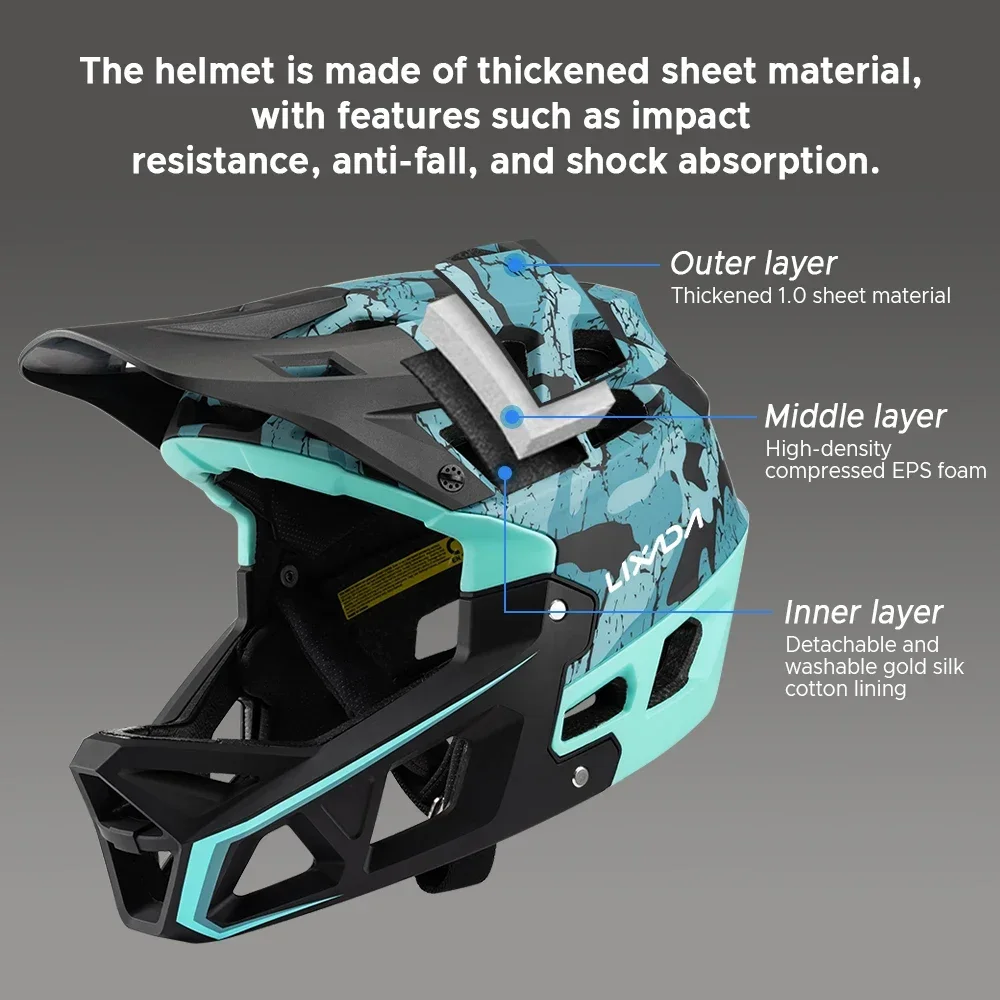 산악 자전거 안전 사이클링 장비 풀페이스 MTB 헬멧  - Cycling Gear Pas 리뷰 및 가격