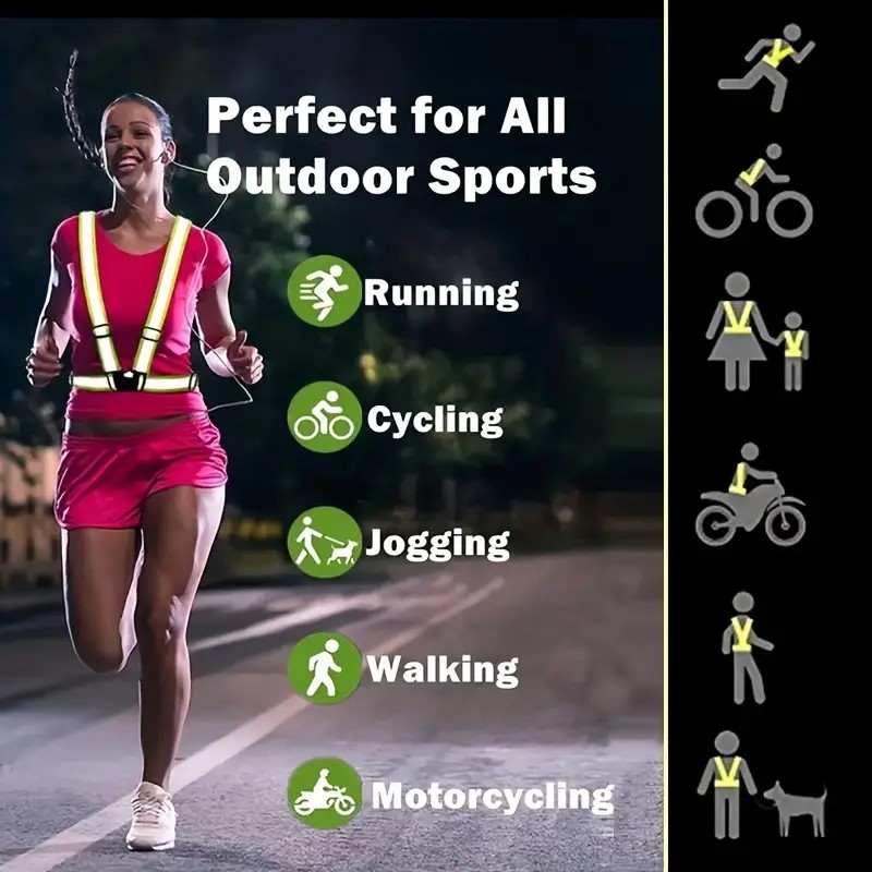 반사 조끼 러닝 기어, 야간 사이클링, 하이킹, 조깅, - Cycling Visibility Gear 리뷰 및 가격