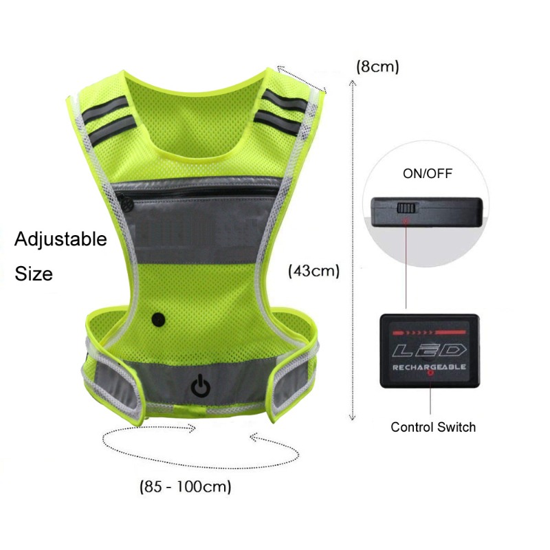 LED 라이트업 스포츠웨어 메쉬 원단 야외 스포츠 러닝 - Cycling Visibility Gear 리뷰 및 가격