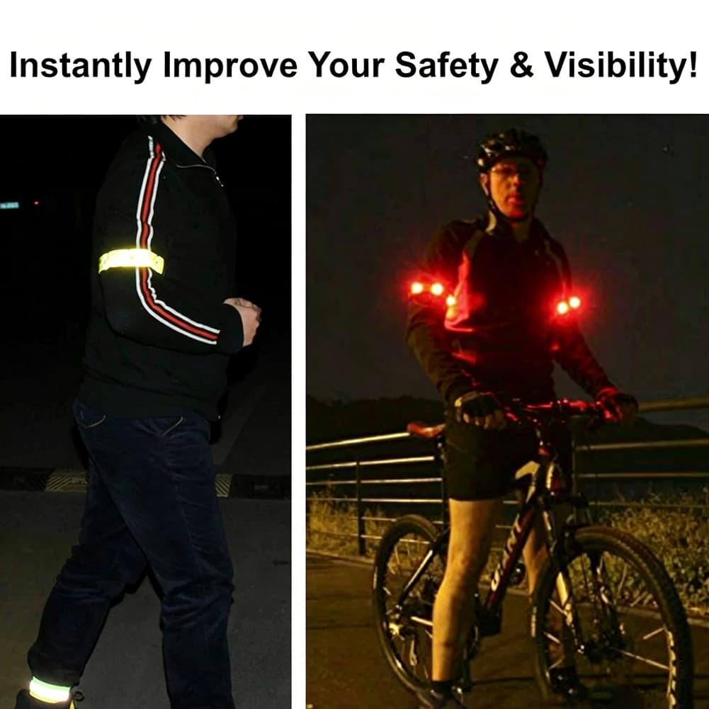 플래시 스테디 라이트 모드가 있는 LED 반사 암밴드  - Cycling Visibility Gear 리뷰 및 가격